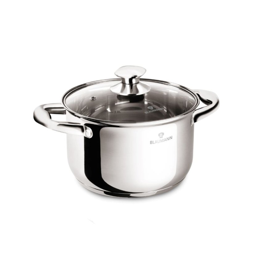 Nerezový kastról 2,6 L s pokrievkou Ø 18 cm Blaumann Gourmet Line BL-3871