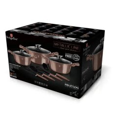 Sada hrncov s mramorovým povrchom Štartovacie balenie 10 dielna Berlingerhaus Metallic Line Rose Gold BH-6151