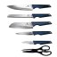Sada kuchynských nožov v nerezovom stojane 7 dielna Berlingerhaus Metallic Line Aquamarine Edition BH-2791