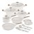 15 pcs cookware set Berlingerhaus Sahara Nordic Collection BH-8325