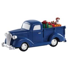 Lemax 84368 Vianočný modrý pick-up s darčekmi