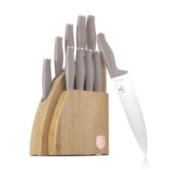 Sada kuchyňských nožů s bambusovým stojanem 10 dílná Berlingerhaus Taupe Collection BH-3122