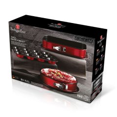 Formy na pečenie s titanovým povrchom 3ks Berlingerhaus Metallic Line Burgundy BH-7635