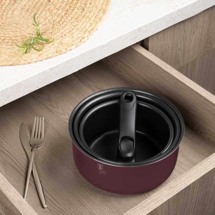 Sada varných a zapekacích mís s odnímateľnou rukoväťou 13 dielna vhodná do rúry do 220°C Berlingerhaus Leonardo Nordic Collection BH-8418