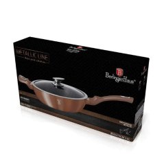 Hlboká panvica s pokrievkou 3,8 L s mramorovým povrchom 28 cm Berlingerhaus Metallic Line Rose Gold BH-1518N