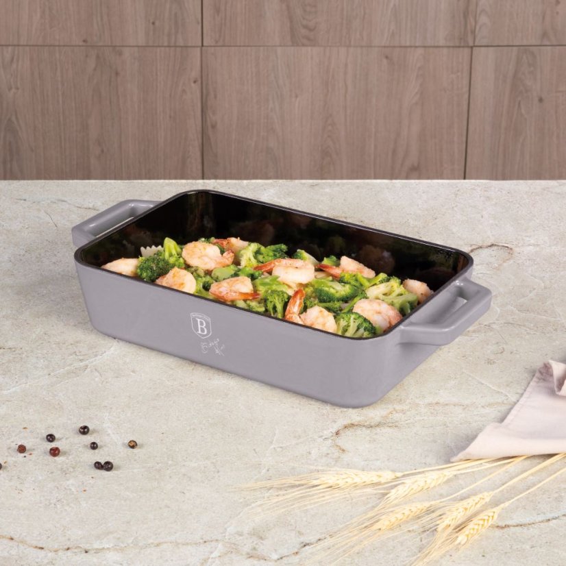 Ťažký liatinový pekáč 30 x 20 cm, 3 L Berlingerhaus Taupe Collection BH-6526