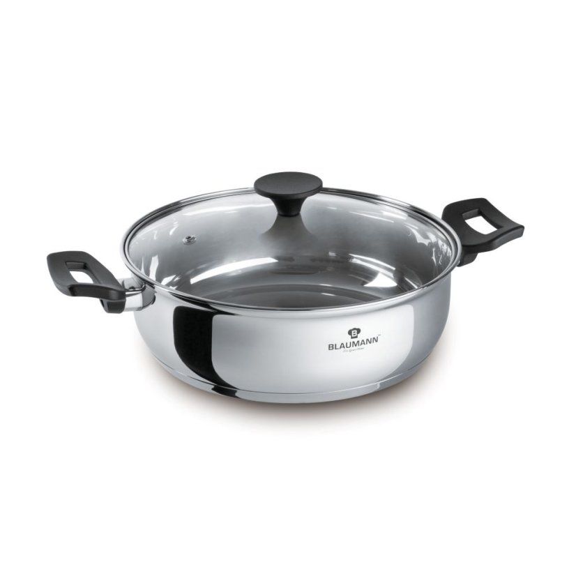 Nerezový kastról 5,3 L s pokrievkou Ø 28 cm Blaumann Gourmet Line BL-3859
