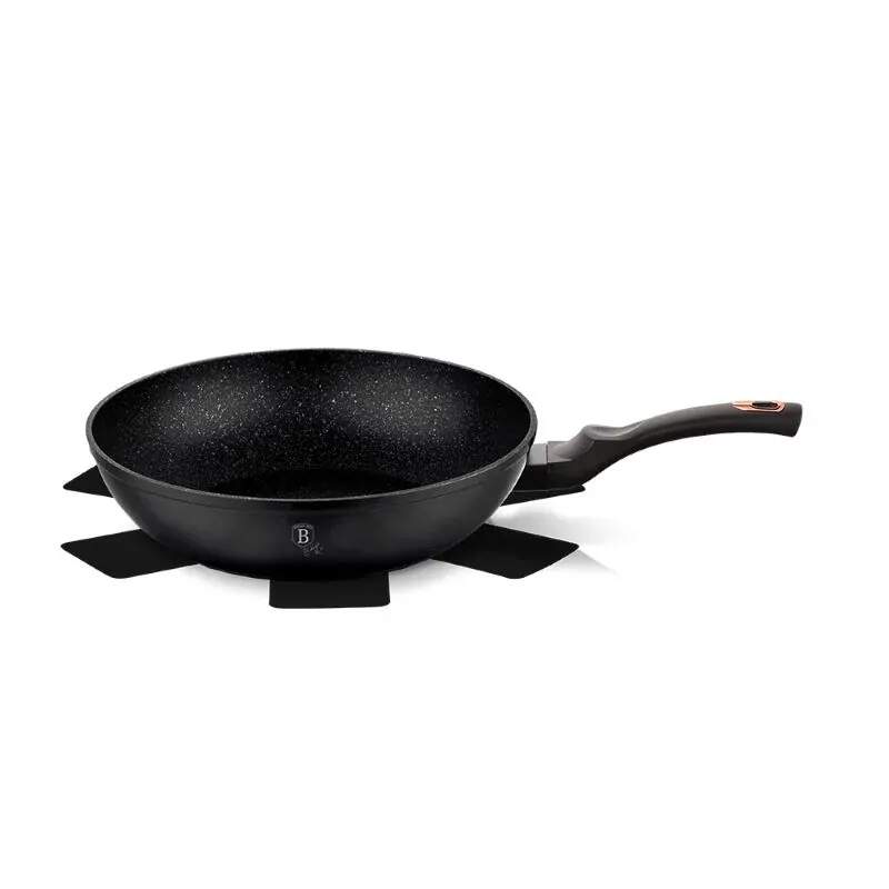 Panvica wok s mramorovým povrchom 28 cm Berlingerhaus Black Rose Collection BH-1638N