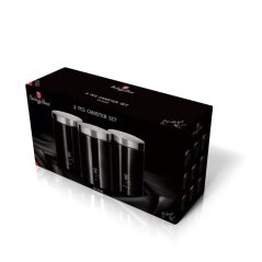 Dózy na potraviny 3 ks Berlingerhaus Black Silver Collection BH-6296