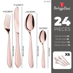 24 pcs cutlery set Berlingerhaus Metallic Line Special Rose Gold BH-3076
