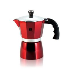 Kávovar na espresso pre 2 osoby Berlingerhaus Metallic Line Burgundy BH-6476