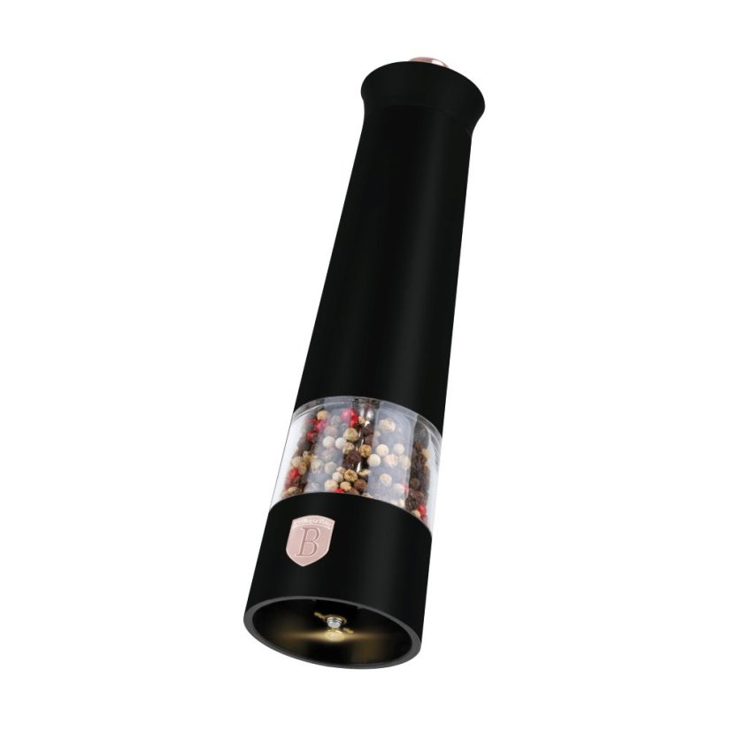 Elektrický mlýnek na sůl a pepř 2 dílná sada Berlingerhaus Black Rose Collection BH-9499