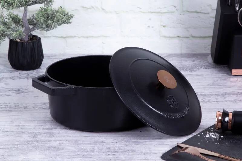 Ťažký liatinový hrniec s vekom Ø 24 cm 4,35 L Berlingerhaus Strong Mold Seria BH-6492