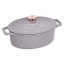 Ťažký liatinový oválny hrniec s vekom 4,65 L Berlingerhaus Taupe Collection BH-6541