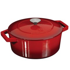 Ťažký liatinový hrniec s vekom Ø 25 cm 4,6 L Berlingerhaus Metallic Line Burgundy Edition BH-8642