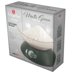 Kuchynská váha digitálna s misou do 5 kg Berlingerhaus Matte Green Collection BH-9619