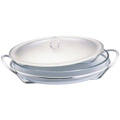 Servírovacia misa a sklenená zapekacia misa 2,4 L Berlingerhaus Unique Food Warmer BH-1986