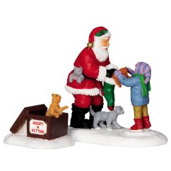 Figúrky Lemax 22045 Santa a mačiatka 2 dielny set