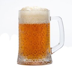 Ručne brúsený pohár na pivo Braňo 500 ml