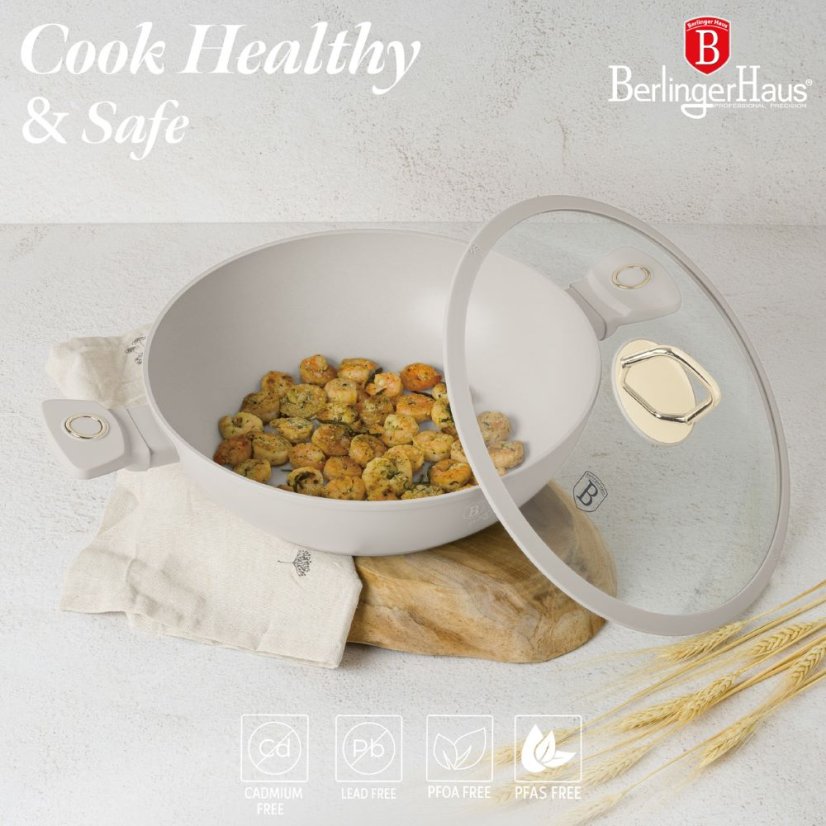 Wok s pokrievkou 30 cm Berlingerhaus Sahara Collection BH-8065