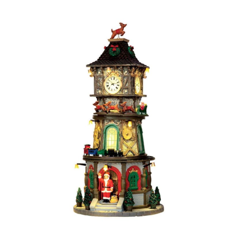 Sights and Sounds Lemax 45735 Christmas Clock Tower