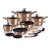 Sada hrncov s mramorovým povrchom 15 dielna Berlingerhaus Metallic Line Rose Gold Edition BH-1224N