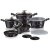 Sada hrncov s mramorovým povrchom 13 dielna Berlingerhaus Metallic Line Carbon Pro Edition BH-6886