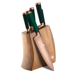 Sada kuchynských nožov v drevenom stojane 7 dielna Berlingerhaus Emerald Collection BH-2645