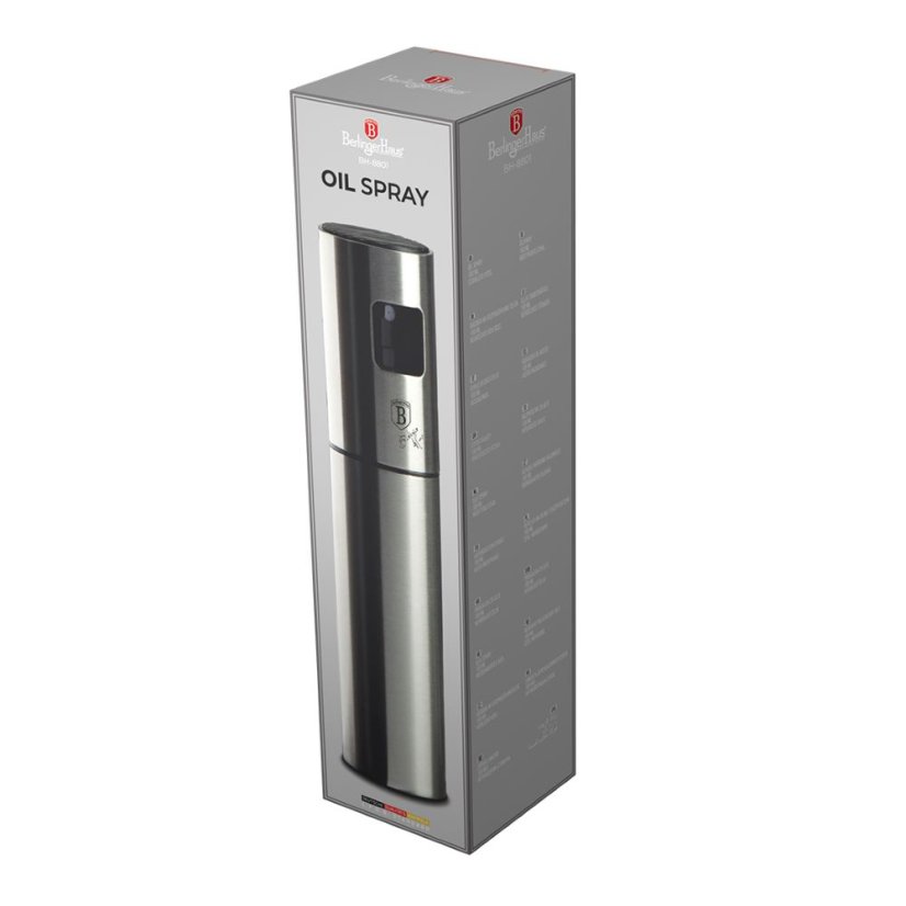 Nerezový rozprašovač na olej 100 ml Berlingerhaus Black Silver Collection BH-8801