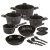 Sada hrncov s titanovým povrchom 15 dielna Berlingerhaus Anthracite Collection BH-8141N