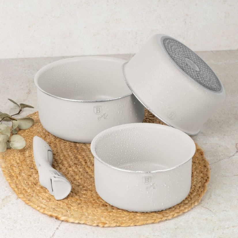 Sada varných a zapekacích mís s odnímateľnou rukoväťou 13 dielna vhodná do rúry do 220°C Berlingerhaus Sahara Collection BH-8247N