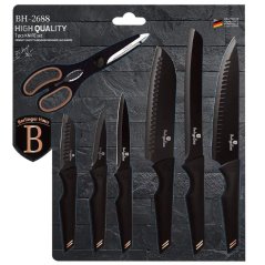 Sada kuchynských nožov s nožnicami 7 dielna Berlingerhaus Black Rose Collection BH-2688