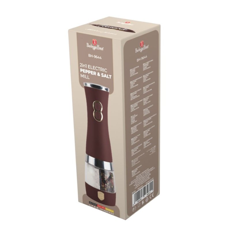 Elektrický mlynček na soľ a korenie 2v1 Berlingerhaus Leonardo Collection BH-9644