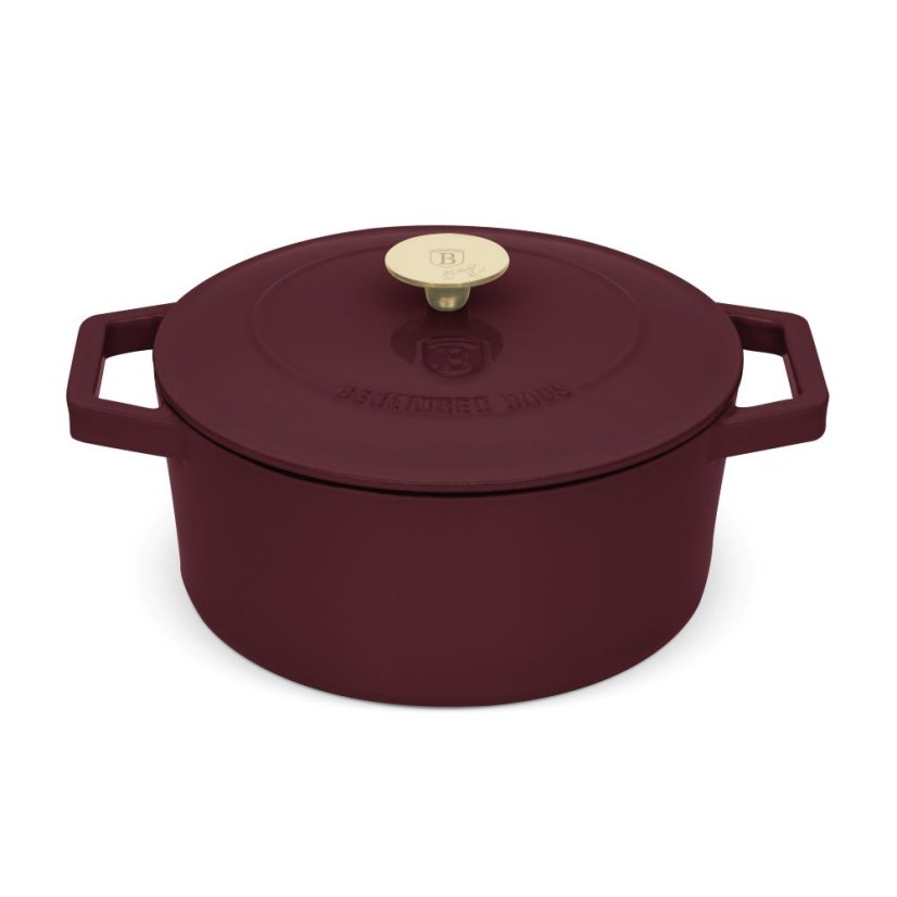 Ťažký liatinový hrniec s vekom Ø 24 cm 4,35 L Berlingerhaus Leonardo Collection BH-6542