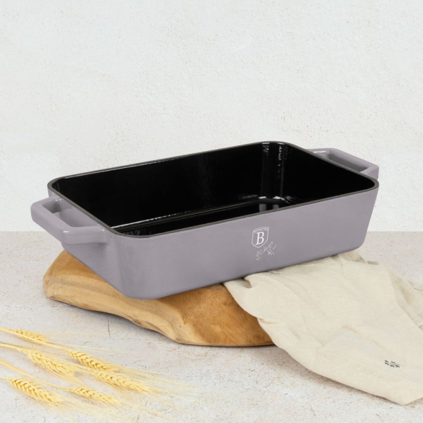 Ťažký liatinový pekáč 30 x 20 cm, 3 L Berlingerhaus Taupe Collection BH-6526