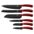Sada kuchynských nožov v kazete 6 dielna Berlingerhaus Metallic Line Burgundy BH-2542