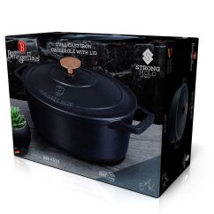 Ťažký liatinový oválny hrniec s vekom 5,56 L Berlingerhaus Strong Mold Seria BH-6518
