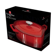 Ťažký liatinový hrniec s vekom Ø 25 cm 4,6 L Berlingerhaus Metallic Line Burgundy Edition BH-8642