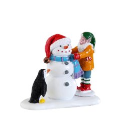 Figúrky Lemax 22134 Stavanie snehuliaka