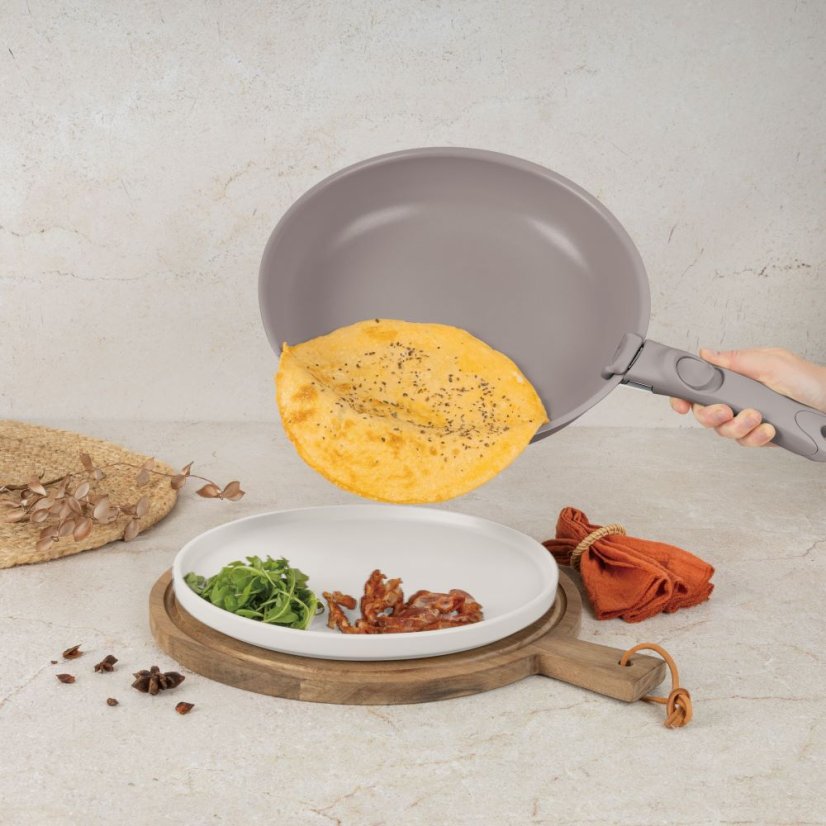 Sada varných a zapékacích mís s odnímatelnou rukojetí 13 dílná vhodná do trouby do 220°C Berlingerhaus Taupe Nordic Collection BH-8422