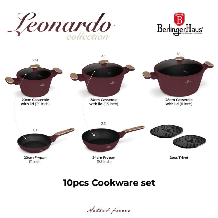 Sada hrncov 10 dielna Berlingerhaus Leonardo Nordic Collection BH-8305
