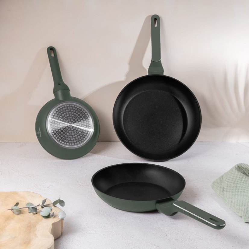 Sada 3 pánví Berlingerhaus Matte Green Collection BH-8206