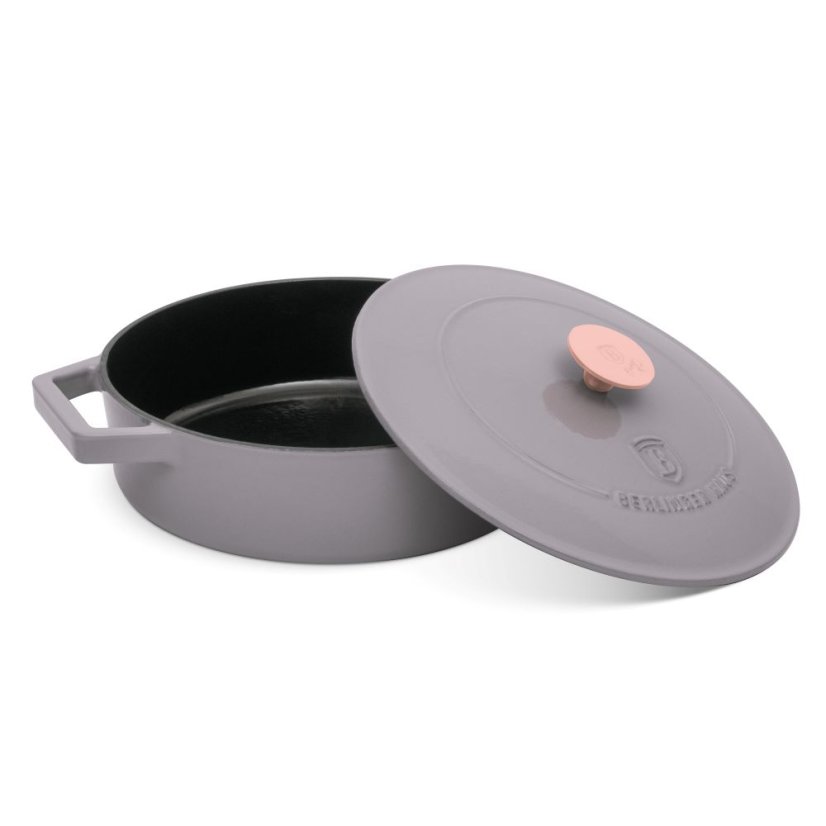 Ťažký liatinový hrniec s vekom Ø 26 cm 2,57 L Berlingerhaus Taupe Collection BH-6527