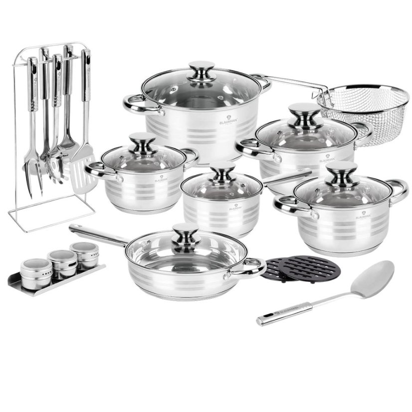 Sada nerezových hrncov 27 dielna Blaumann Gourmet Line BL-4120