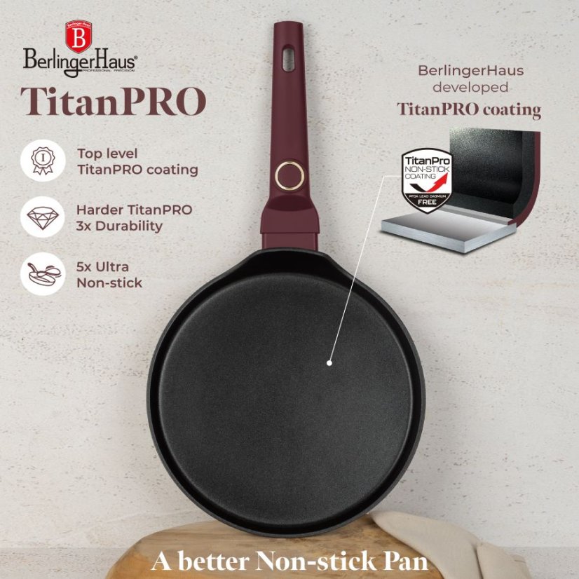 Panvica na palacinky s titanovým povrchom 25 cm Berlingerhaus Leonardo Collection BH-8025