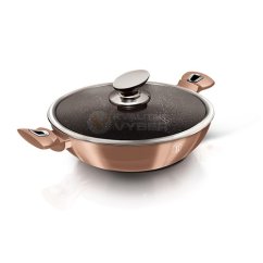 Wok s pokrievkou 30 cm Berlingerhaus Metallic Line Rose Gold BH-7100