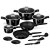 Sada hrncov s titanovým povrchom 15 dielna Berlingerhaus Black Vantage Collection BH-8232