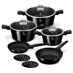 Sada hrncov s titanovým povrchom 10 dielna Berlingerhaus Black Vantage Collection BH-8231