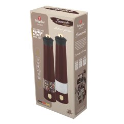 Elektrický mlynček na soľ a korenie 2 dielna sada Berlingerhaus Leonardo Collection BH-9555
