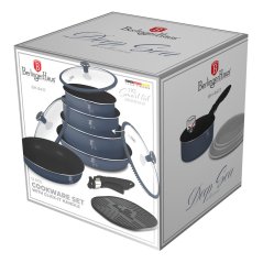 Sada varných a zapekacích mís s odnímateľnou rukoväťou 13 dielna vhodná do rúry do 220°C Berlingerhaus Deep Sea Collection BH-8417